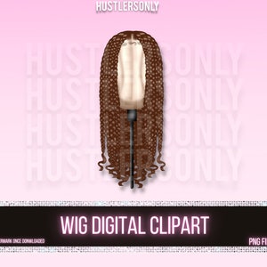 CLIPART ONLY Cartoon Illustration Lace Wig for Scrapbook , Planner Clipart, Business Cards, Fashion Clipart,Hair Logo,PERSONAL Use