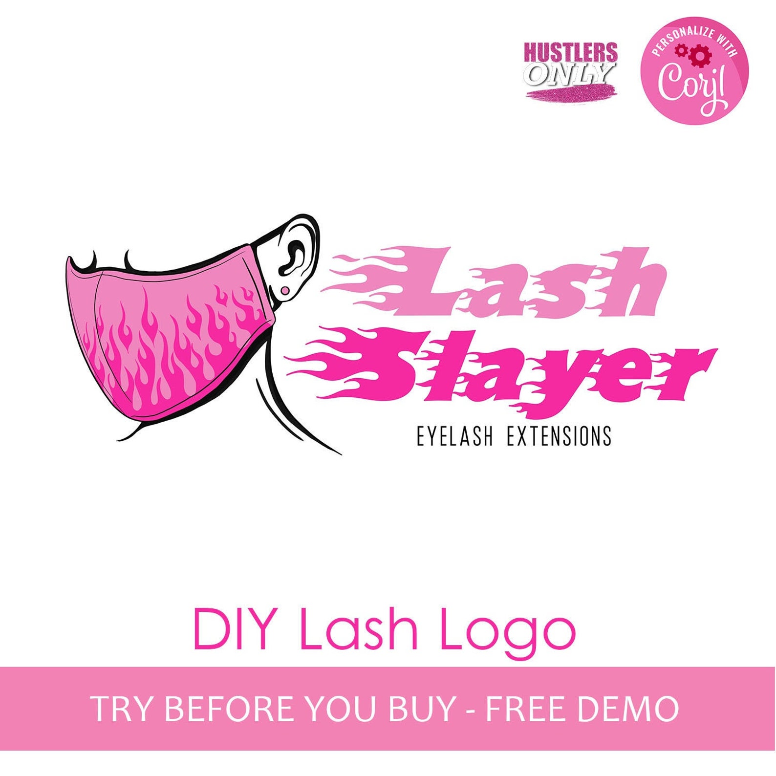 LASH LOGO Diy Premade Design Lash Extension Artist Logo Etsy