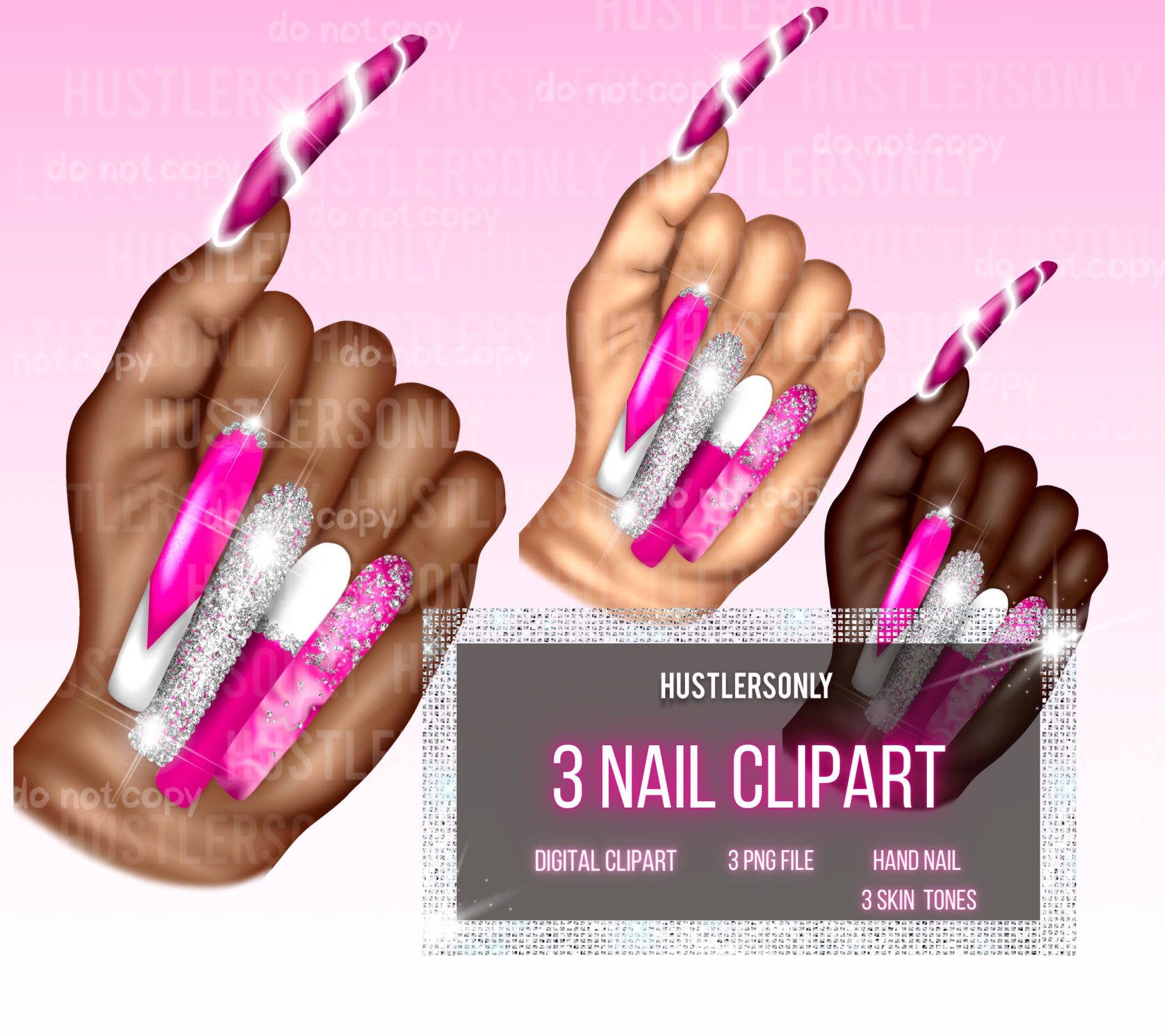 Digital CLIPART Download PNG Nails Hands Cosmetic Clipart Etsy