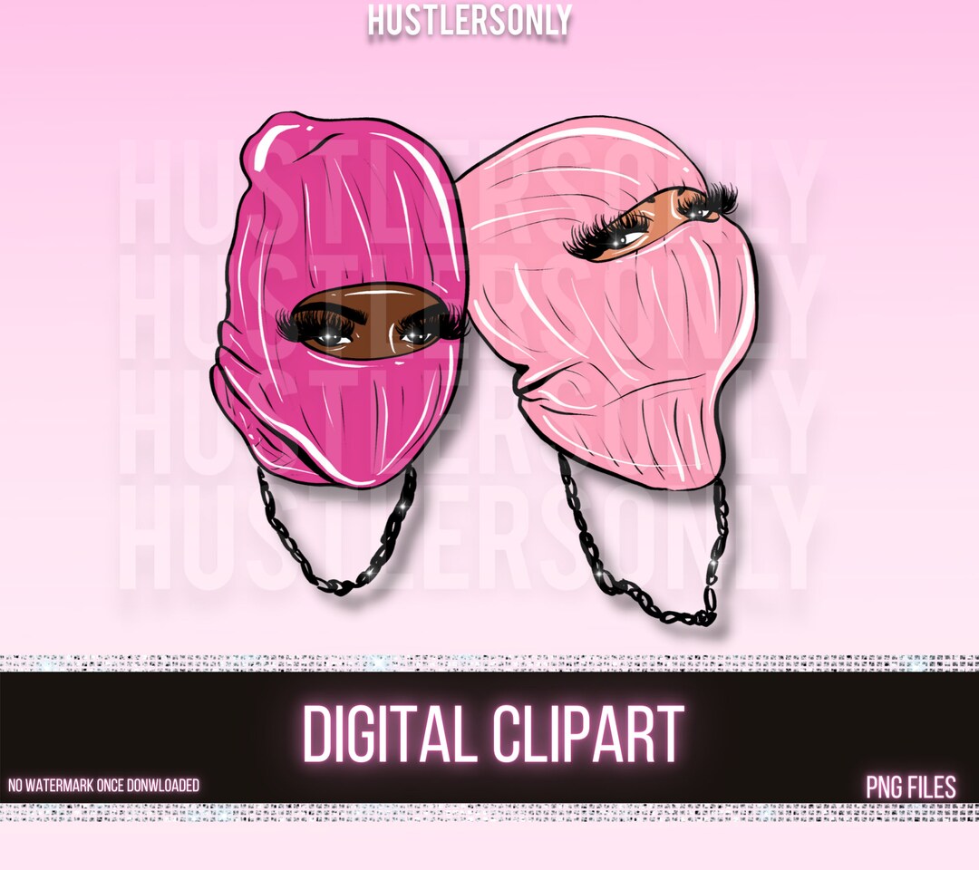 Ski Mask Girl, Gang Girl, Ski Mask Girl With Chain, Mask Girl, Digital