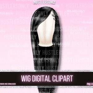 CLIPART ONLY Cartoon Illustration Lace Wig for Scrapbook , Planner Clipart, Business Cards, Fashion Clipart,Hair Logo,PERSONAL Use