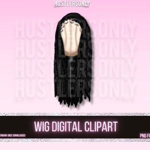 CLIPART ONLY Cartoon Illustration Lace Wig for Scrapbook , Planner Clipart, Business Cards, Fashion Clipart,Hair Logo,PERSONAL Use