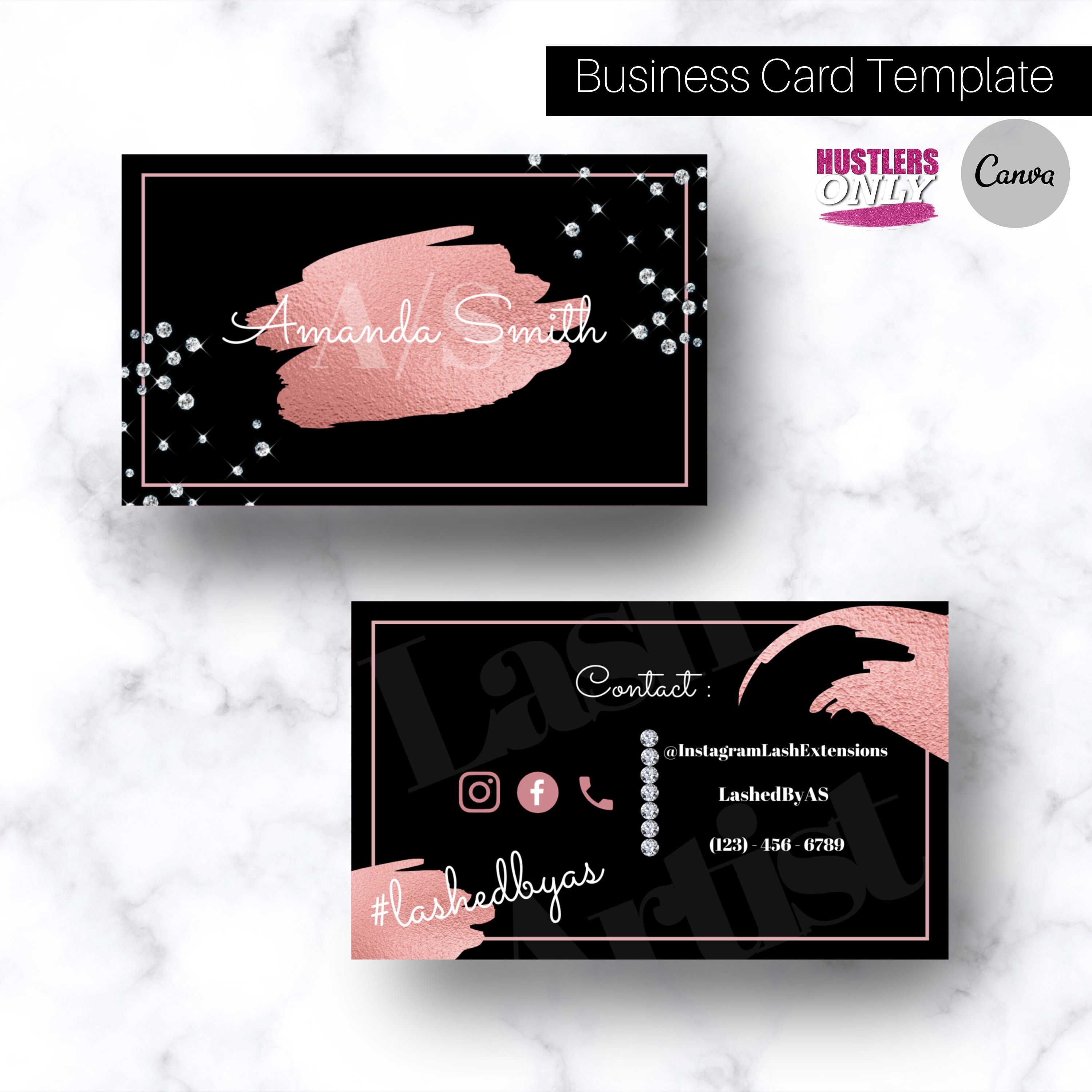 DIY Business Card Template Editable Business Card Premade 