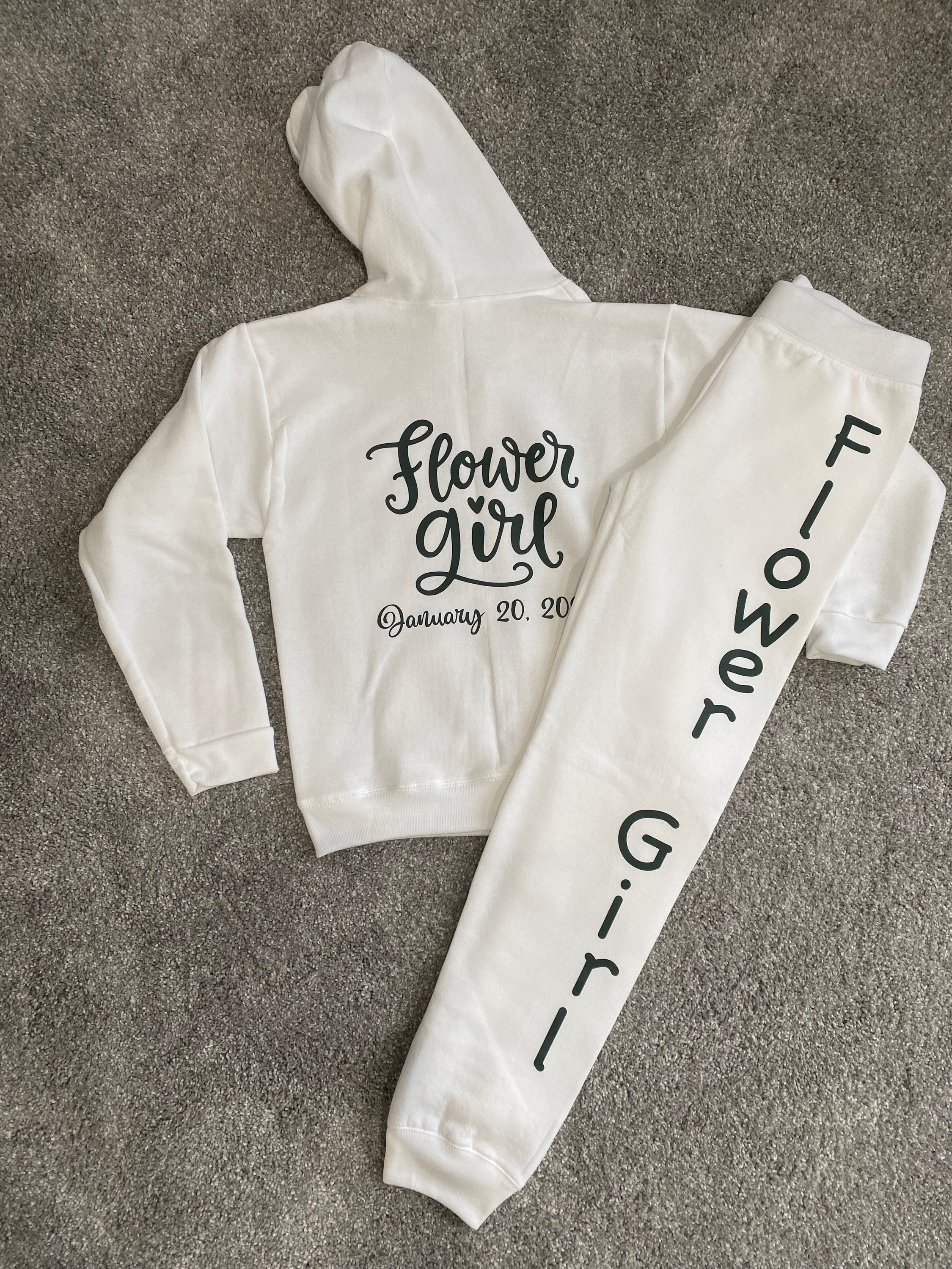 Flower Girl Zip-up, Zip-up, Maid of Honor Tracksuit