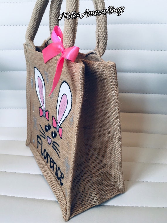 personalised hessian lunch bag