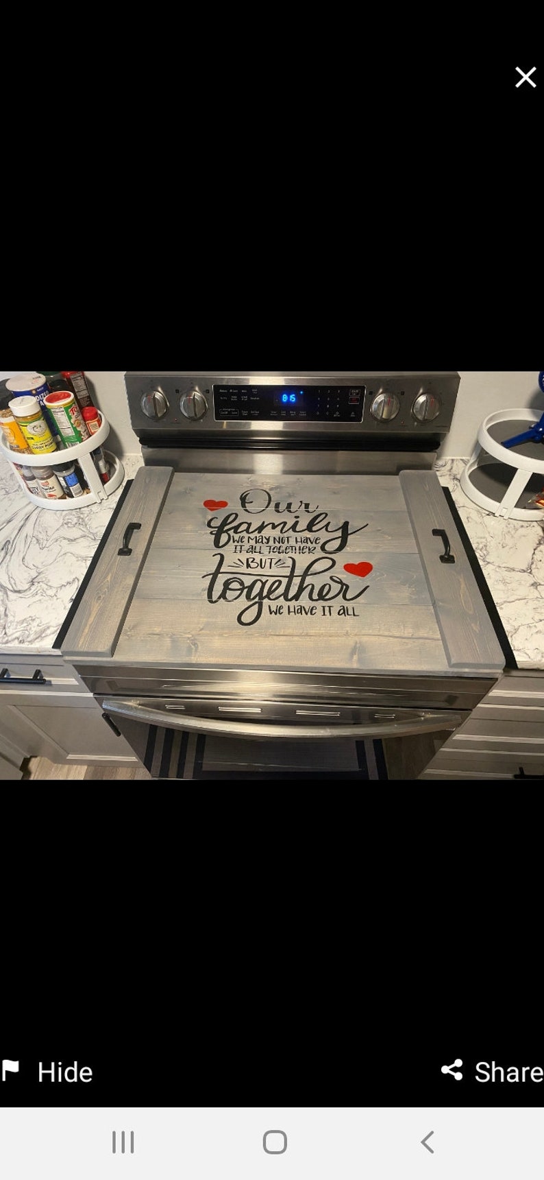 Hand Made Custom Stove Top Cover Etsy