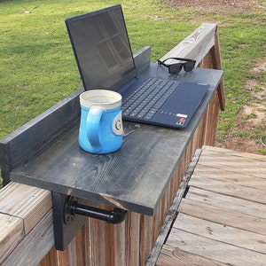 Deck workspace, outdoor workspace, deck bar