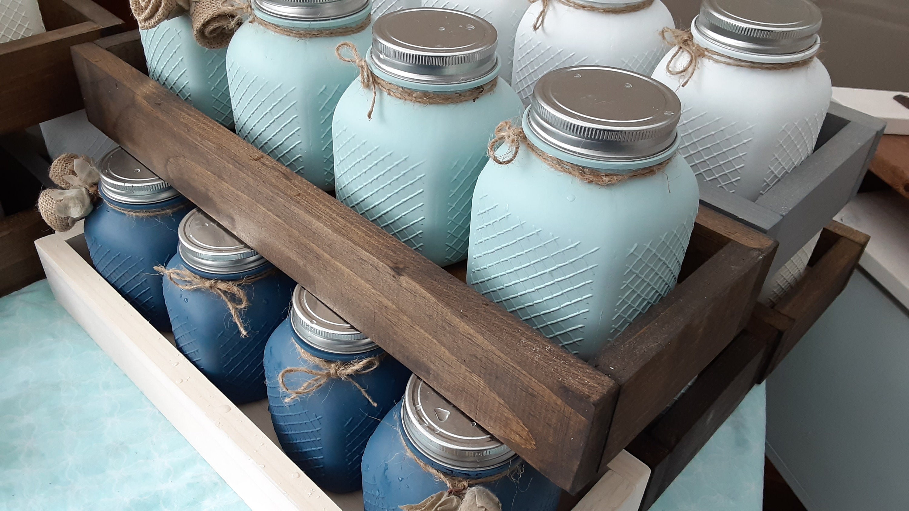 Set de tarros de baño de vidrio frascos de cocina o sala de | Etsy