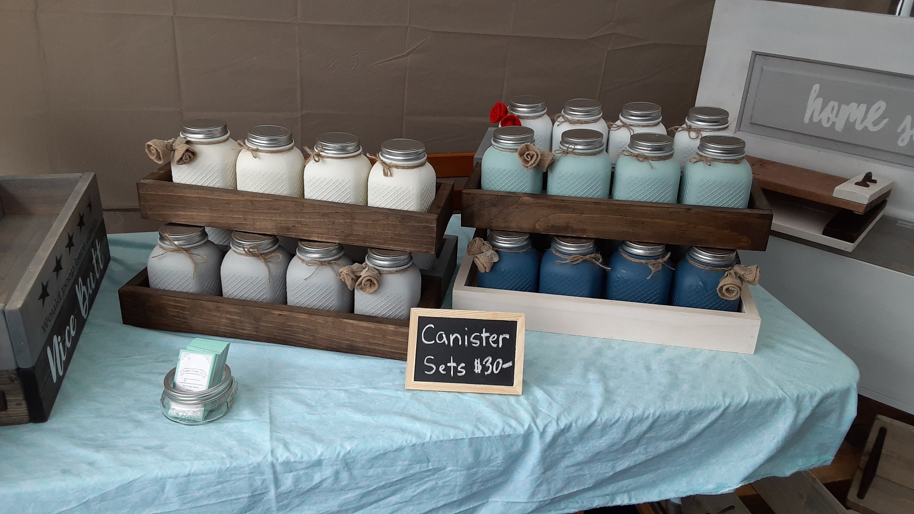 Set de tarros de baño de vidrio frascos de cocina o sala de | Etsy