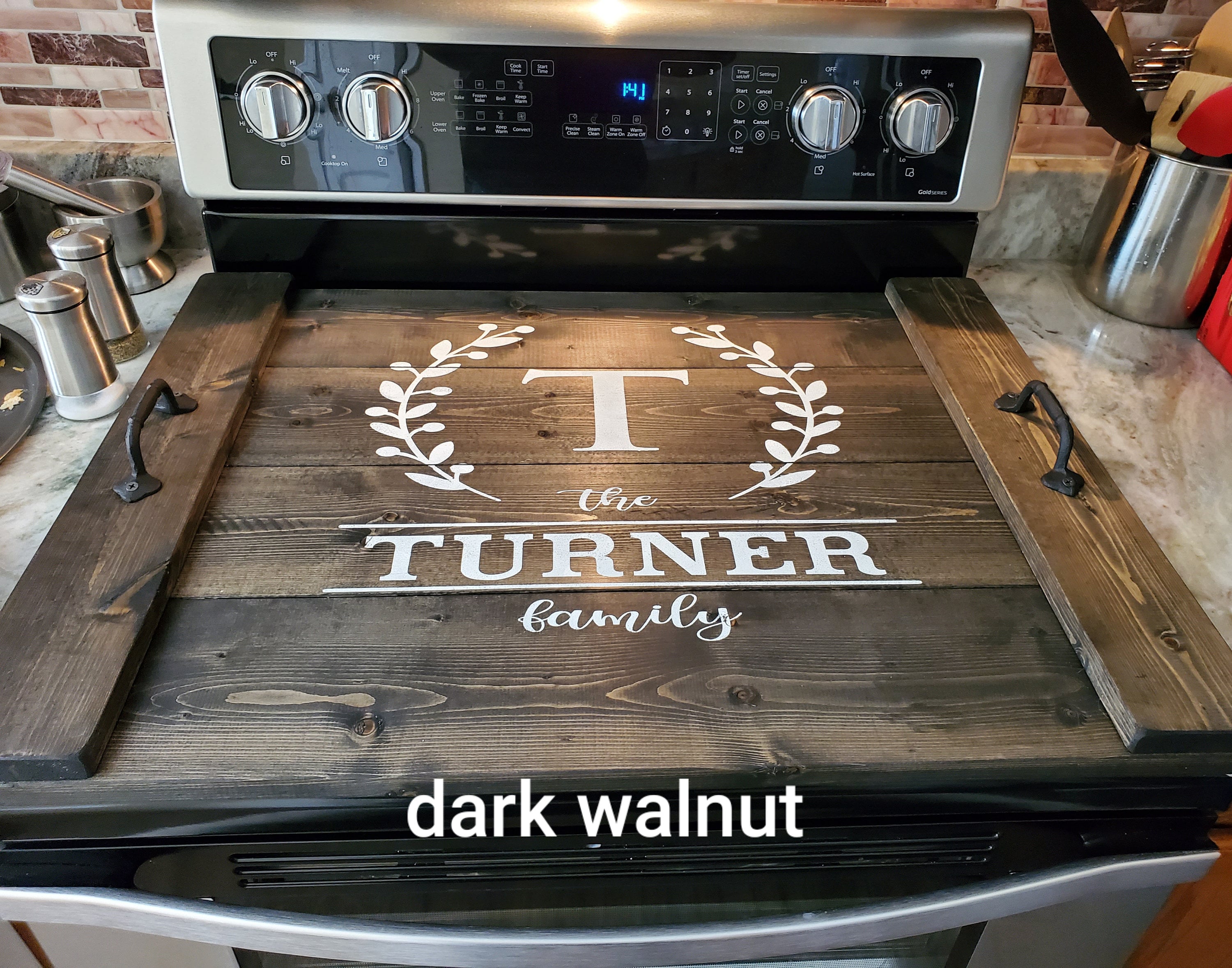 Walnut Stain Stovetop cover - Signs for Design