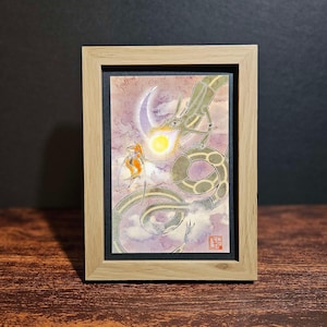 Rayquaza vs Deoxys art print