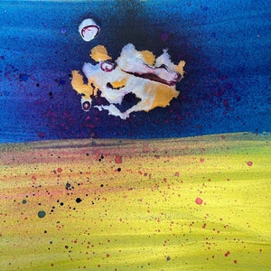 Ukraine, Original ink and watercolor painting.