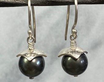 Sterling Silver South Sea Pearl Earrings