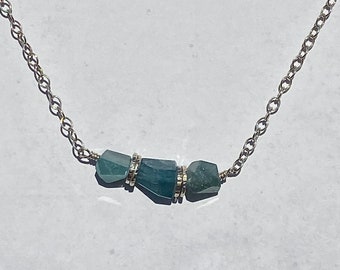 Sterling Silver Blue Tourmaline Necklace