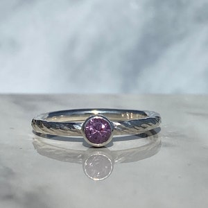Sterling Silver Pink Spinel Ring