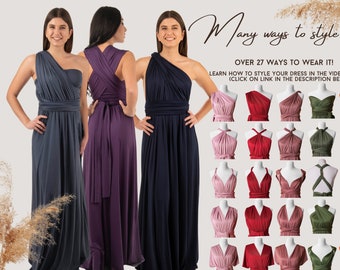 Bridesmaid Dress, Multiway Infinity Dress, Convertible Bridesmaid Dress, Bridal Party Dress, Wedding Dress, Maternity Formal Dress, Wedding