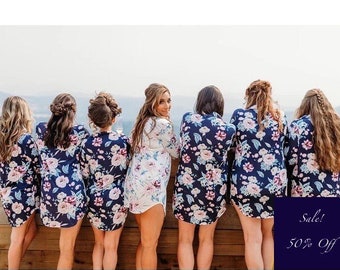 Floral Sleep Shirts for Bridesmaids /Getting Ready Outfits /Bridesmaid Shirts /Button Down Shirts /Bridal Party Getting Ready Shirts