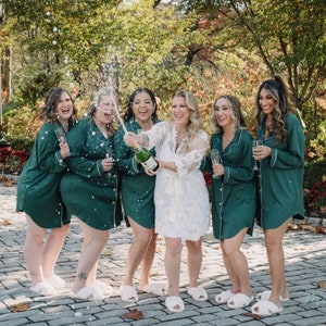 Personalized PJ Shirt, Forest Green Sleep Shirts, Sage Bridesmaid PJs, Bridesmaid Gifts, Bridal Gifts, Jersey Cotton PJs, Bridesmaid Shirts