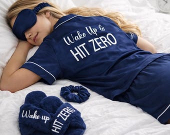 Cheer Squad Pajama Set | Team Gift Wake Up & Hit Zero | Competition Gift