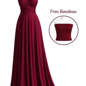 Robe de demoiselle d'honneur, longue robe de demoiselle d'honneur vert olive, robe convertible de soirée nuptiale, robe infinie multi-positions, robe sur mesure pour mariage image 11