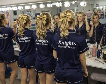 College Cheer & Dance Pajamas | Personalized Team PJ Set | Squad Sleepwear