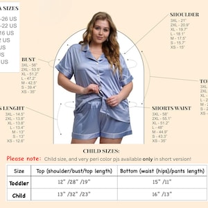 Long & Short Satin Pajama Set, Bridesmaid Proposal Gift, Personalized PJs for Bachelorette Party, Wedding Getting Ready PJs, Braut Pyjama afbeelding 10