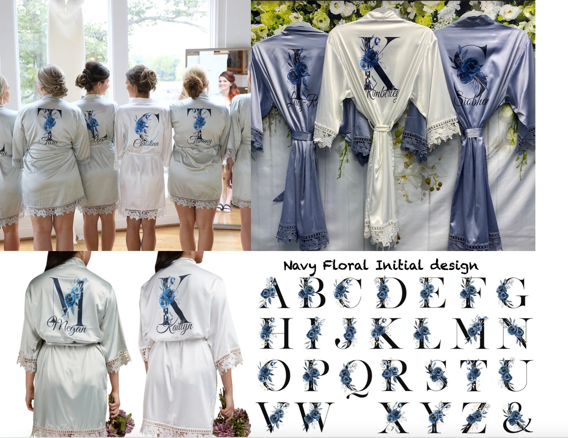Getting Ready Gown, Bridal Party Robes, Bridesmaid Gifts, Bridesmaids ...