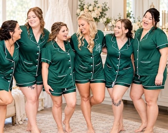 NEW! Soft Monogram Sleep PJ Shorts Set, Bridesmaid Pajamas, Custom Gift for Her, Gift for Sister, Personalized Bridal Party Pajamas