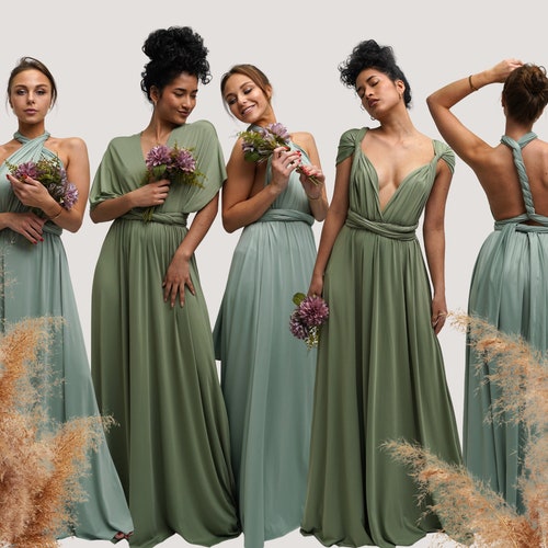 Trend Colors 2025 Fossil Green Bridesmaid Dress Convertible Bridesmaid Dress Bridal Party Dress Multiway Infinity Dress Custom Wedding Dress TREND COLORS 2025 Fossil Green Bridesmaid Dress Convertible Bridesmaid  Dress Bridal Party Dress Multiway Infinity Dress Custom Wedding Dress - Etsy