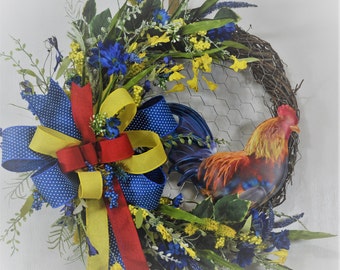 Farmhouse Rooster Wreath