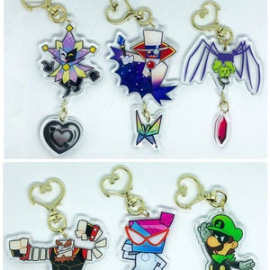 SUPER PAPER MARIO dubbelzijdige acrylbedels