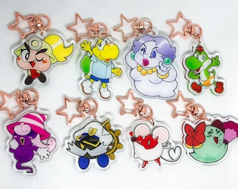 PAPER MARIO Double Sided Charms