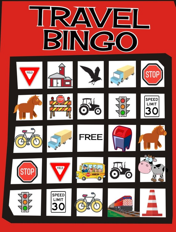 Road-trip Travel Bingo Printable - Etsy