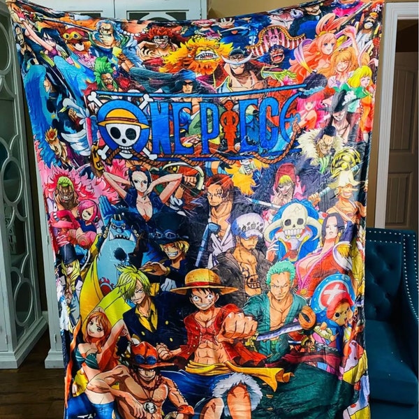 Anime Blanket One Piece Etsy
