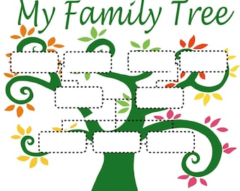 Family Tree & Families Are Forever Coloring Page