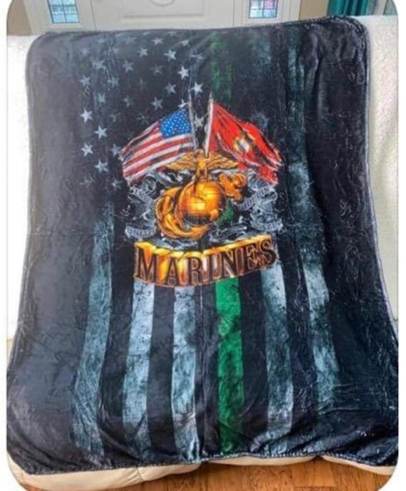 Marines Blanket 50x40 Etsy
