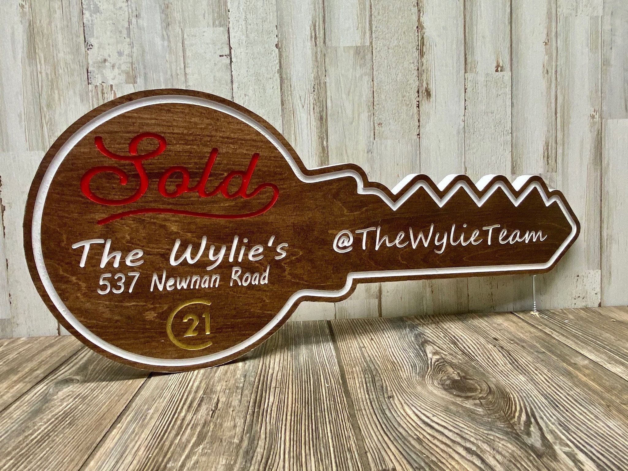 Personalized Real Estate Agent Gift SOLD Sign Custom Etsy