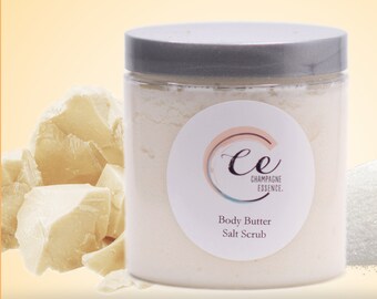 Body Butter Salt Scrub (Fine Grain) - Any Scent