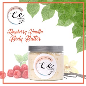 All Natural Whipped Body Butter Raspberry Vanilla