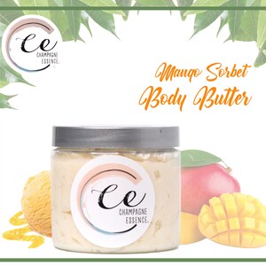 All Natural Whipped Body Butter Mango Sorbet