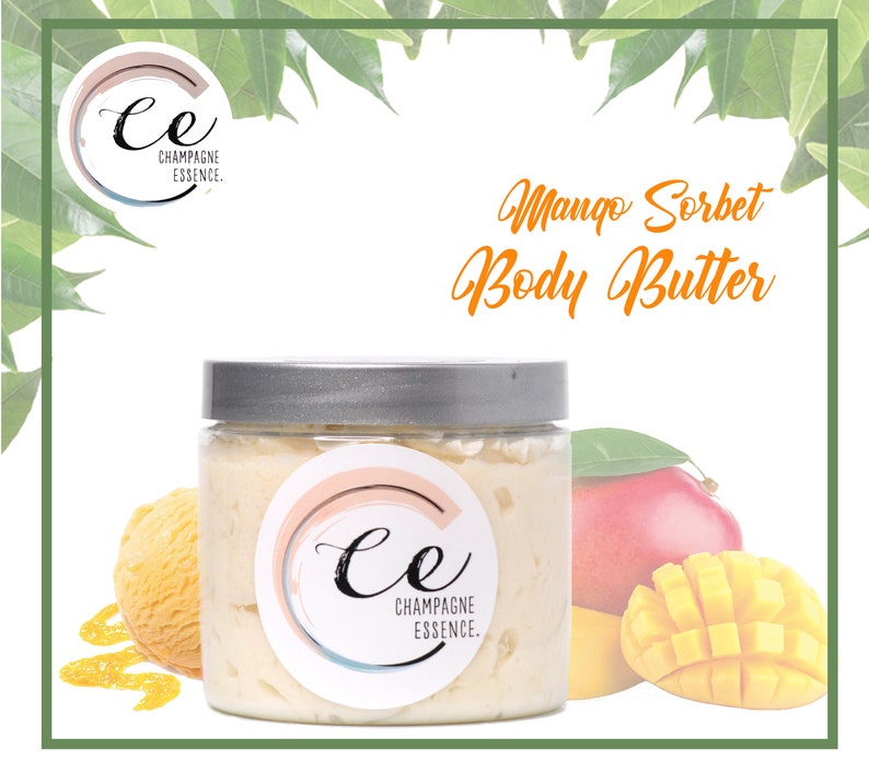 All Natural Whipped Body Butter Mango Sorbet