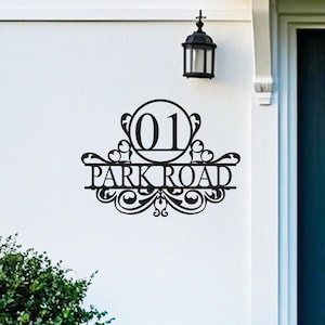 Custom Address Sign,House Number Sign,Metal Address Sign,Personalized Street Name Sign,Number Door Sign,Powder Coated Address Plaque