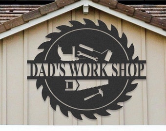 Custom Carpenter Metal Wall Art, Workshop Sign for Him,Personalized Builder Name Sign,Carpenter Metal Sign,Man Cave Decor,Mechanic Gift