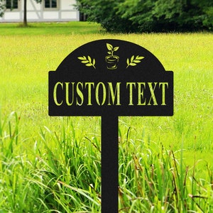 Custom Garden Sign with Stake,Gardener Name Sign,Garden Metal Art,Metal Yard Sign,Personalized Garden Maker,Porch Decor,Garden Gift for Mom