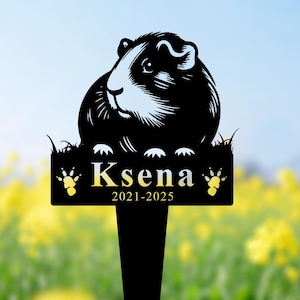 Custom Guinea Pig Memorial Stake,Personalized Guinea Pig Grave Marker,Yard Decor,Guinea Pig Burial Stake,Guinea Pig Loss Gift,Sympathy Sign
