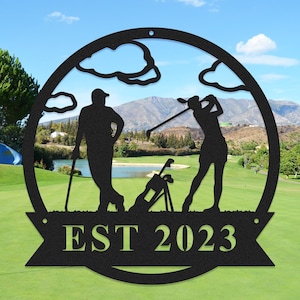 Personalized Men&#39;s Golf Sign, Custom Golf Metal Wall Art, 19th Hole Metal Sign, Golf Gift for Men, Man Cave, Father&#39;s Day Gift, Husband Gift