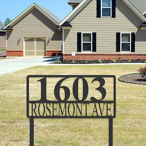 Address Sign with Stakes,Custom House Number Sign ,Personalized Staked Address Sign,Home Number Sign,Yard Address Sign,Lawn Address Sign