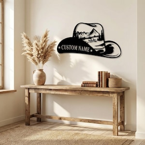 Western Cowboy Metal Sign, Custom Cowboy Name Sign,Cowboy Wall Art, Cowboy Ranch Sign,Western Horse Decor, Equestrian Sign, Cowboy Gift image 6