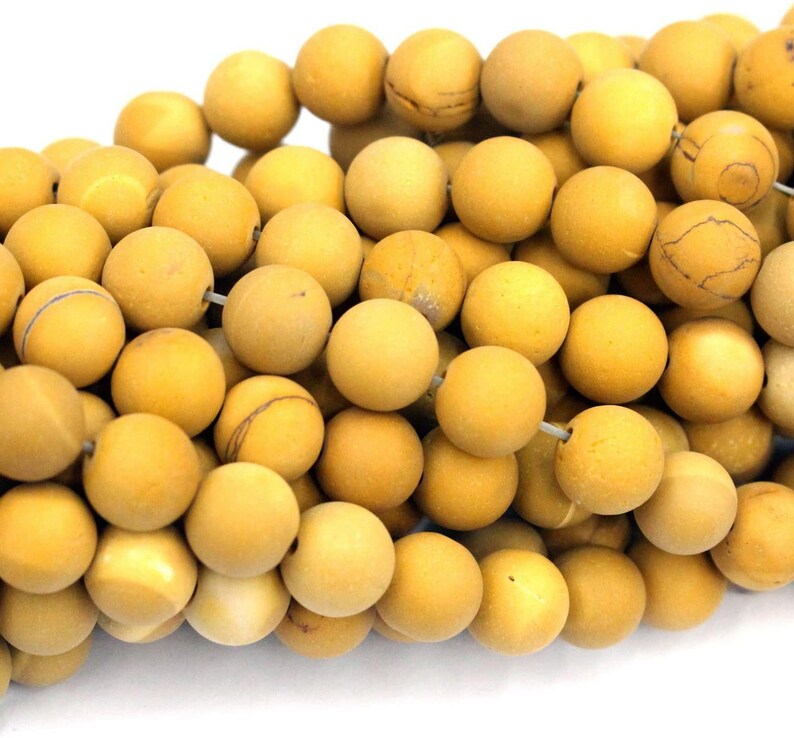 68mm Yellow Jasper gemstone polishedmatte spacer loose Beads for DIY Fashion Necklace bracelet Jewelry