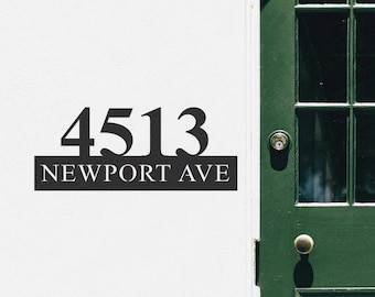 Street Name Sign,Custom Address Metal Sign,Personalized Address Plaque,House Number Sign,Street Numbers,Modern House Numbers,Home Decor